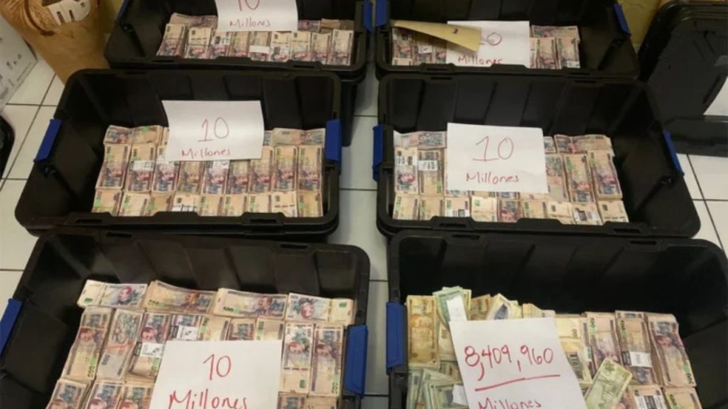 Dinero decomisado en el caso Koriun