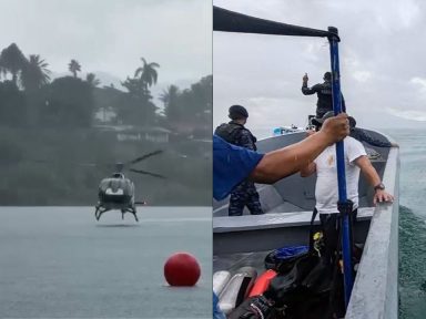 Imagen de Continúa la búsqueda de dos desaparecidos tras caer helicóptero en lago de Guatemala
