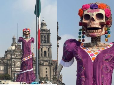 Imagen de Una Catrina de 32 metros sorprende en México para el Día de Muertos