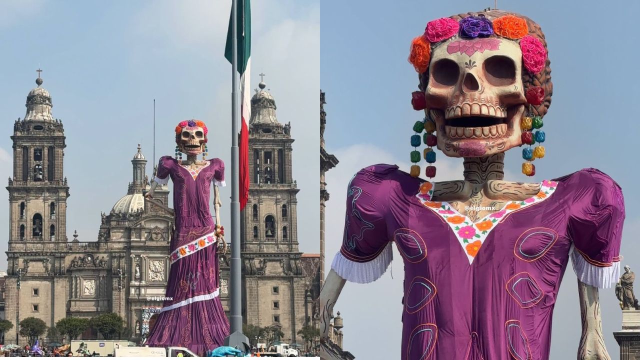 Una Catrina de 32 metros sorprende en México para el Día de Muertos Imagen principal de Una Catrina de 32 metros sorprende en México para el Día de Muertos