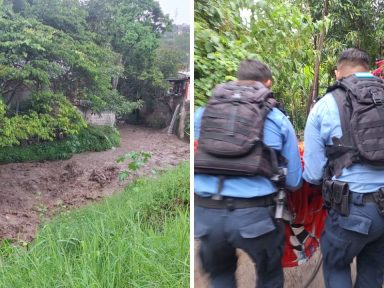 Imagen de Dos menores son rescatados tras ser arrastrados por una quebrada en Tegucigalpa