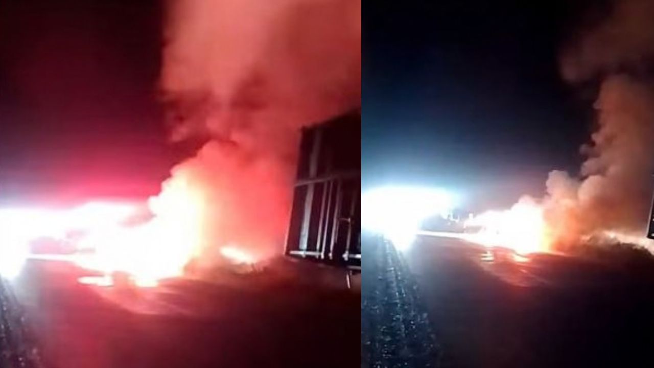 Incendio consume rastra en carretera de Tela, Atlántida y deja pérdidas totales Imagen principal de Incendio consume rastra en carretera de Tela, Atlántida y deja pérdidas totales