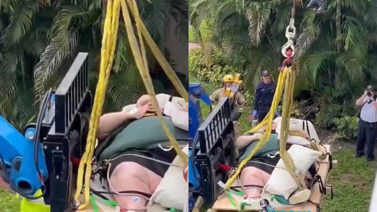 Hombre de casi 600 libras es rescatado de su apartamento tras emergencia médica Imagen principal de Hombre de casi 600 libras es rescatado de su apartamento tras emergencia médica