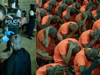 Imagen de Rapados y vestidos de naranja: Costa Rica inicia traslado de presos a su megacárcel