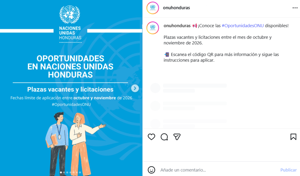 Captura de pantalla de la publicación